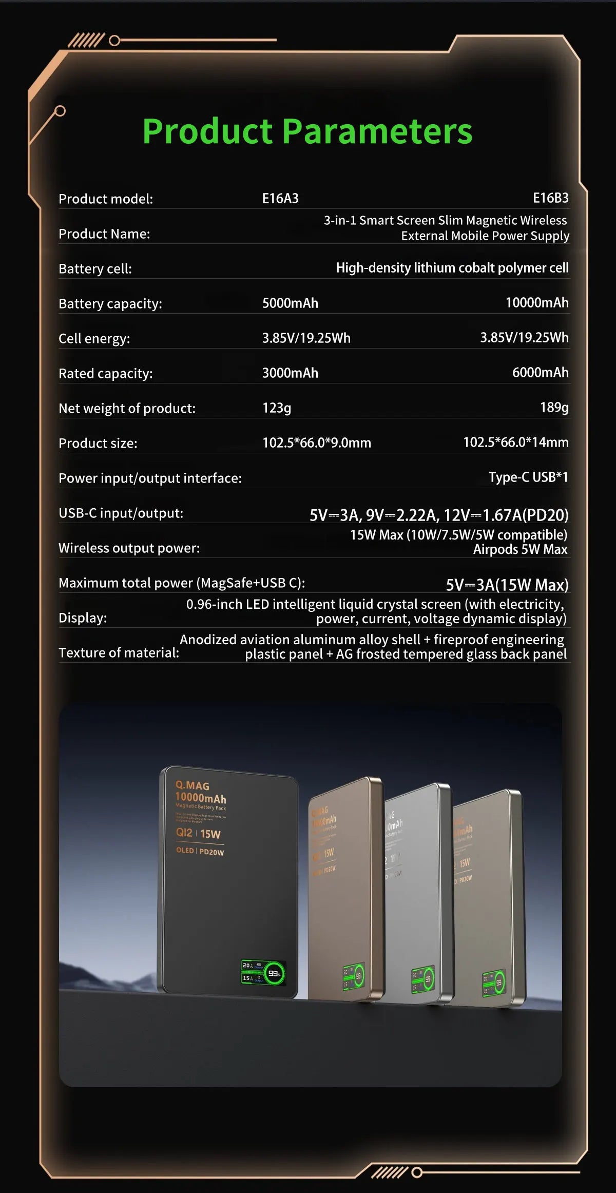 QI 2.1 Magnetic Powerbank Wireless Fast Charing Spare Portable External Battery for iPhone 12-17 Pro Watch Airpods 5000/10000mAh