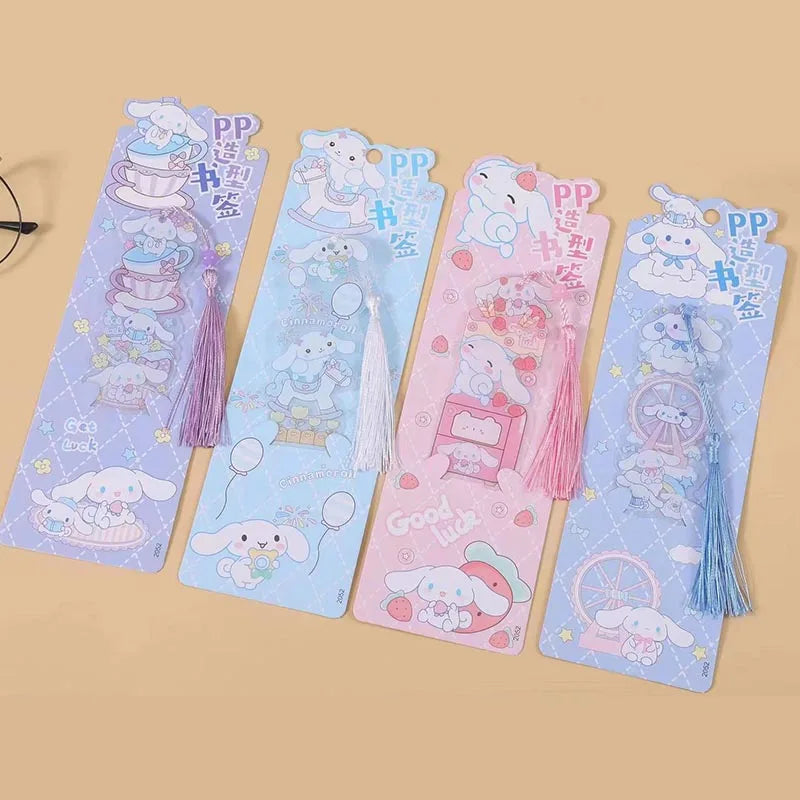 16pcs/lot Sanrio Kuromi Bookmark Creative Melody Tassels Book Mark For Books School Office Supplies Cartoon Stationery Gift