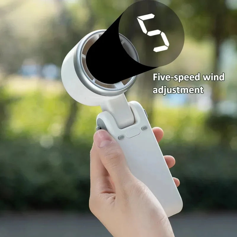 Portable Mini Handheld Fan Multi-functional Foldable Fan USB Rechargeable Mini Turbine Fan Mini Table Fan