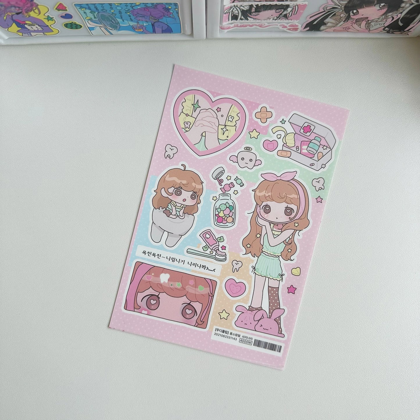 Korean Stickers Cute Sweet Cool Japanese Shibuya Girl Stickers Kawaii Character Stickers Handbook Diary Scrapbook DIY Stickers