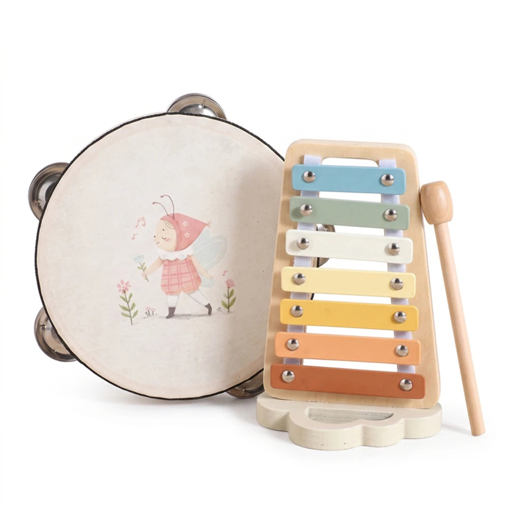 Musical Instruments Montessori Music Baby 0 12 Months Toys Drum Xylophone Kids Early Educational Wooden Instruments Baby Toys