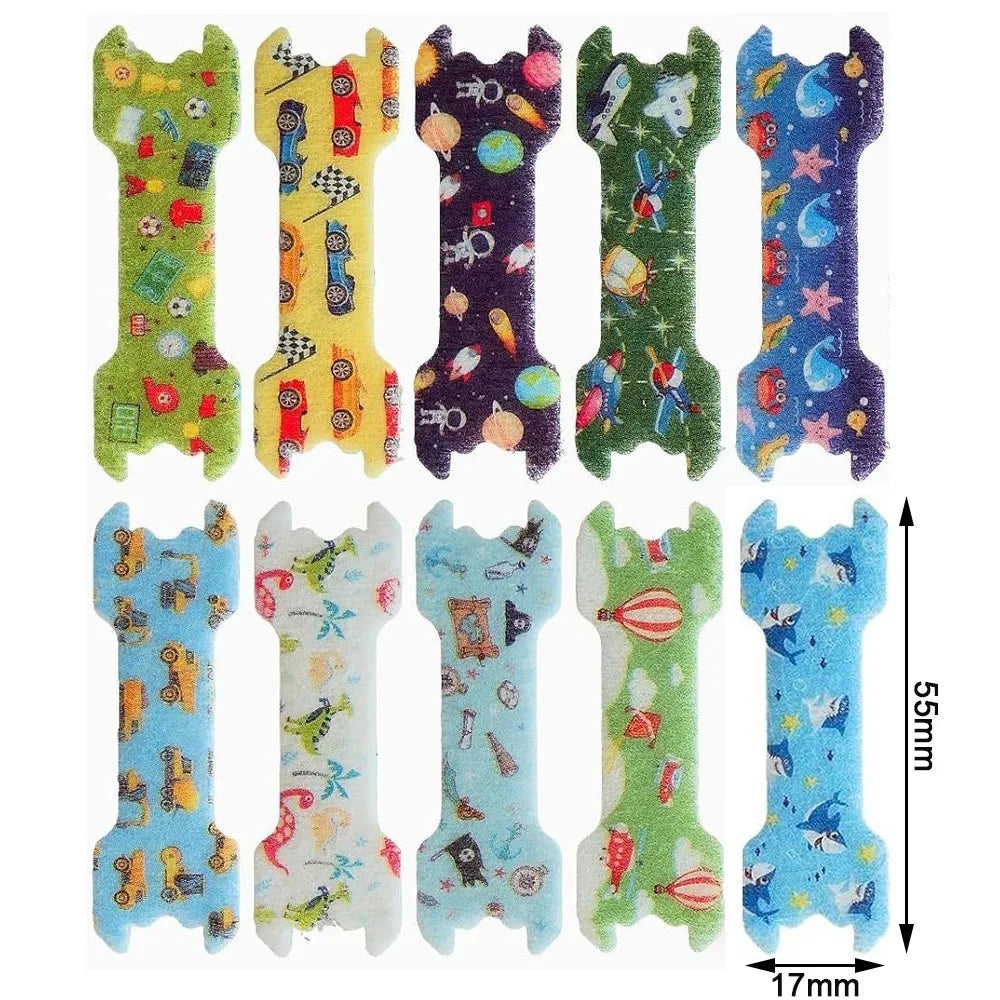 10pcs Nose Tape Cartoon Kids Nasal Strips 44x14mm/55x17mm Breathable Kids Breathing Strips Breathing Snoring Strips Boy Gril