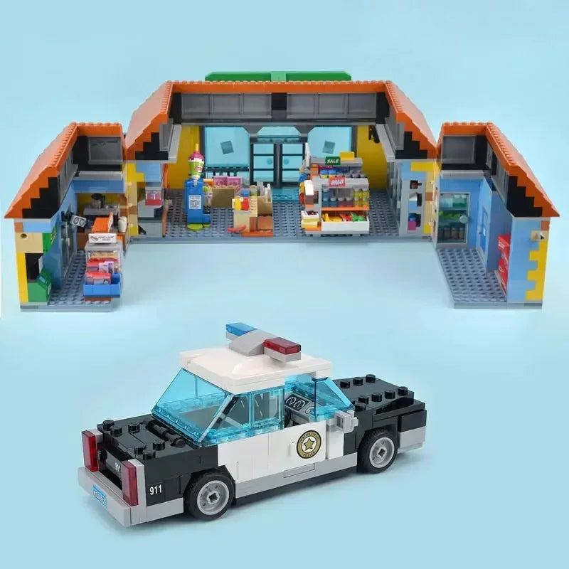 2179pcs The Kwik E Mart Store Virginia Simpsons Convenience Supermarket 71016 Building Block Model Toy Birthday Christmas Gifts