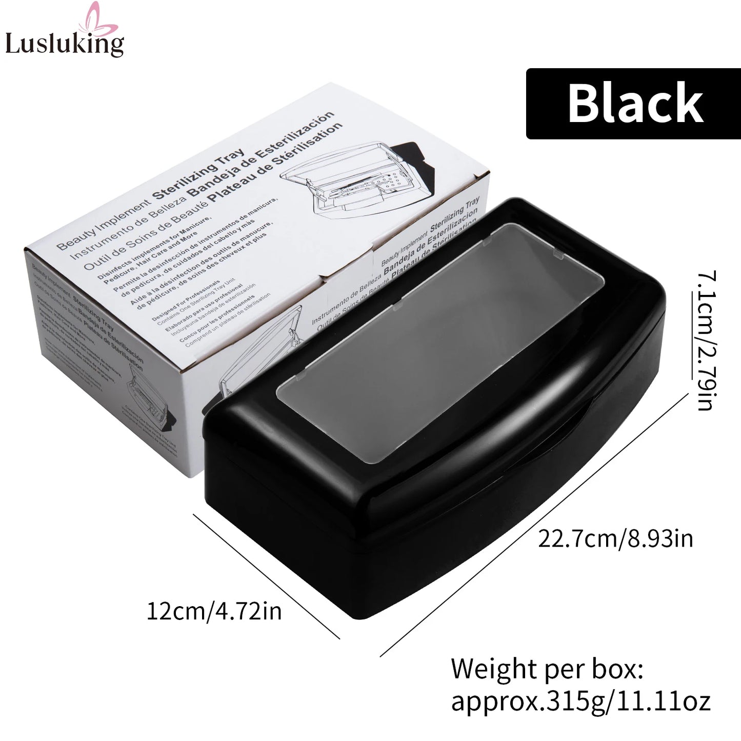 Manicure Tools Beauty Implement Sterilizing Tray Nail Tools Inside Disinfection Box Detachable Cleaning Nail Tools Storage Box