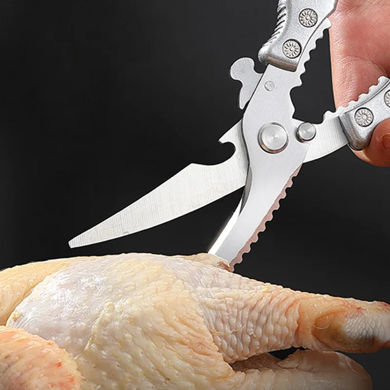 Sharp Kitchen Scissor Chicken Bone Shears Barbecue Steak Meat Vegetable Fish Cleaver Shear Can Open Bottle Chicken Bone Scissors