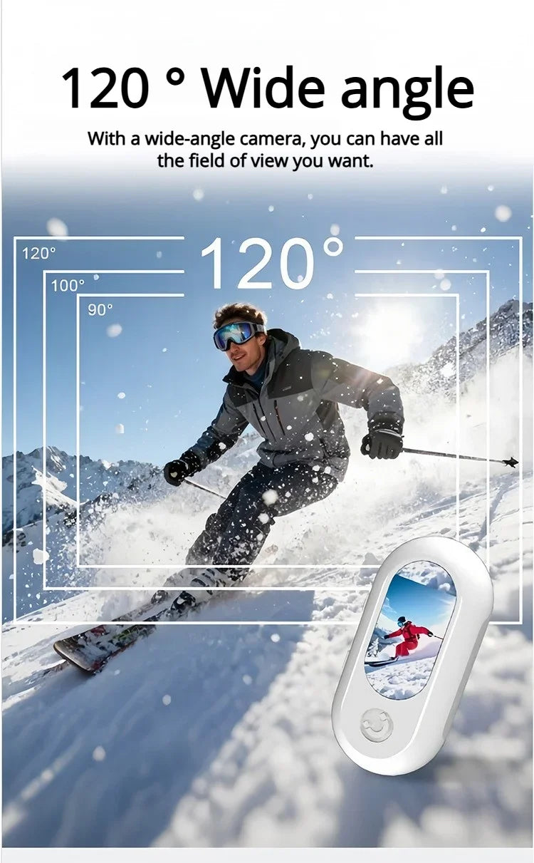 New Sports Camera 4K Body Action Wearable Body Camera Magnetic Thumb Size Action Cam Stabilization Audio/Video Recording Action