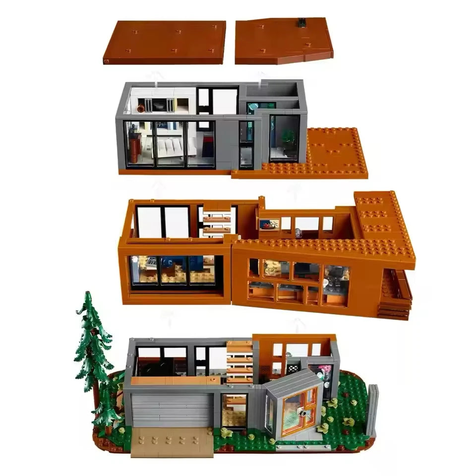 MOC+21354+Cullen+House+Architectural Set+Architectural Design Blocks+Romantic Movie Enthusiasts+Vampire House+Adult Creative