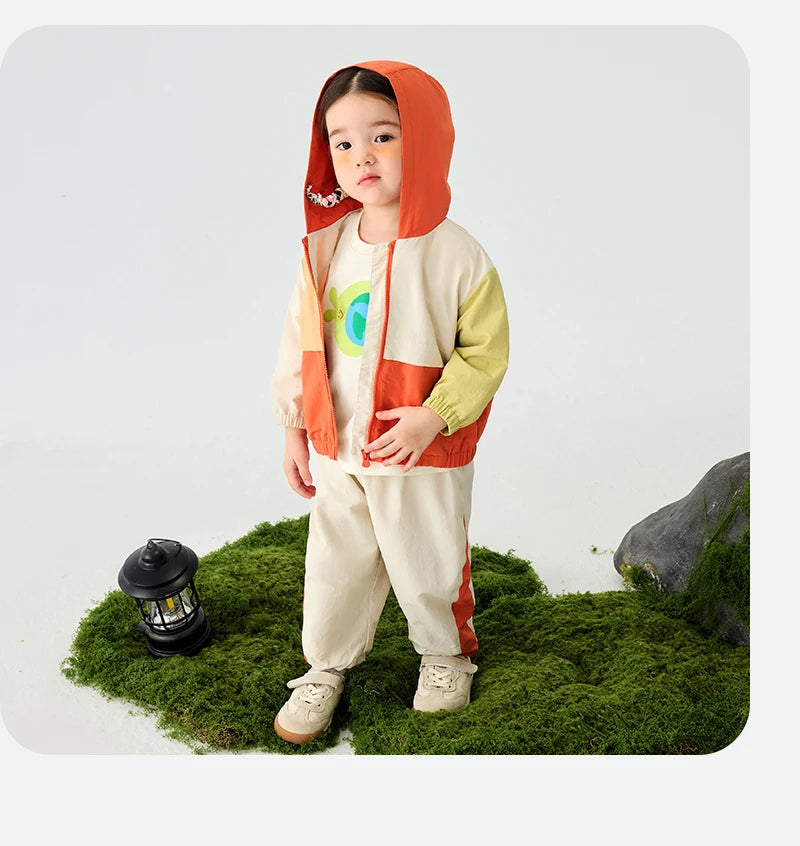 Mini Bala Unisex Kids Outdoor Long Sleeve Set 2025 New Full Comfortable Hooded Top-and-Long Trousers