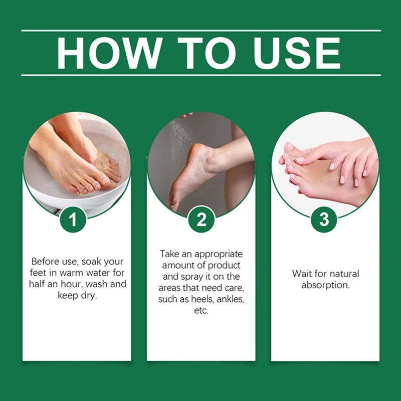 100ml Foot Care Spray Remove Dead Foot Exfoliator Softener Gently Cares Foot Skin Moisturizes Hydrates Improves Dryness