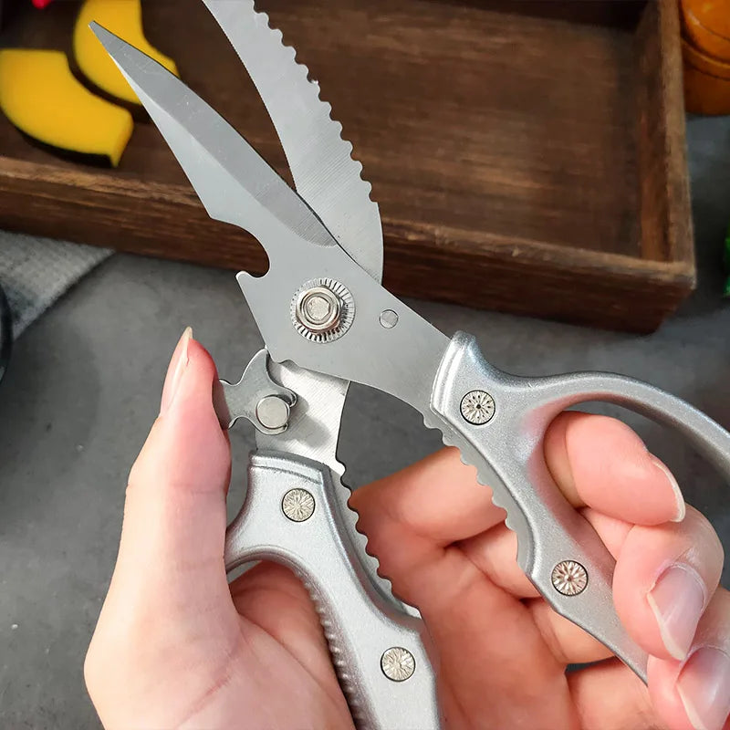 Sharp Kitchen Scissor Chicken Bone Shears Barbecue Steak Meat Vegetable Fish Cleaver Shear Can Open Bottle Chicken Bone Scissors