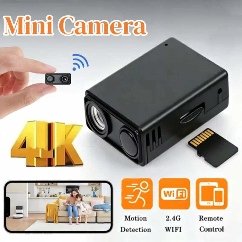 4K Camera WiFi Wireless Monitor Night Vision Remote Motion Detecting Camcorders Security Protection Indoor Surveillance