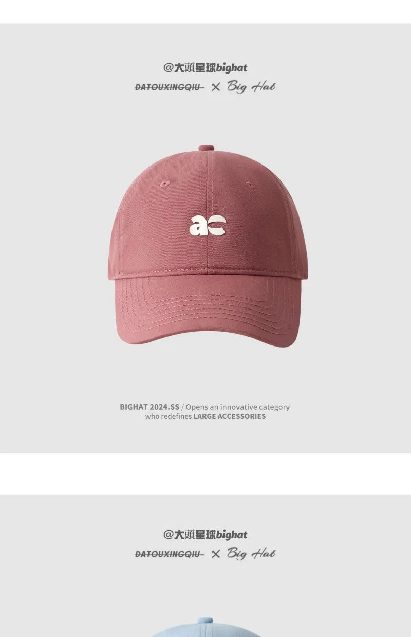 Plus Size Fashion Baseball Cap Deep Wide Brim Large Round Face Slimming Duckbill Hat Breathable Comfortable Chinese Bran