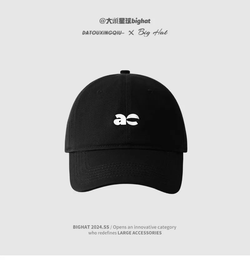 Plus Size Fashion Baseball Cap Deep Wide Brim Large Round Face Slimming Duckbill Hat Breathable Comfortable Chinese Bran