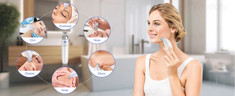 2025 Wireless Diamond Microdermabrasion Machine Blackhead Remover Vacuum Pore Cleaner Facial Skin Care Tool Face Beauty Device