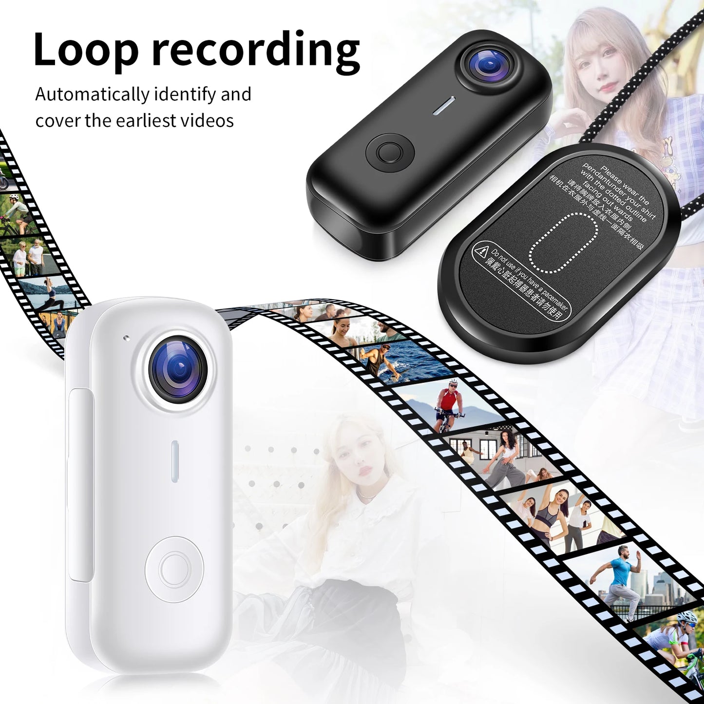 Magnetic Wearable Action Camera 1080P With WiFi And Night Vision Ultra Compact Hands Free Body Cam For Sports Cycling Outdoor