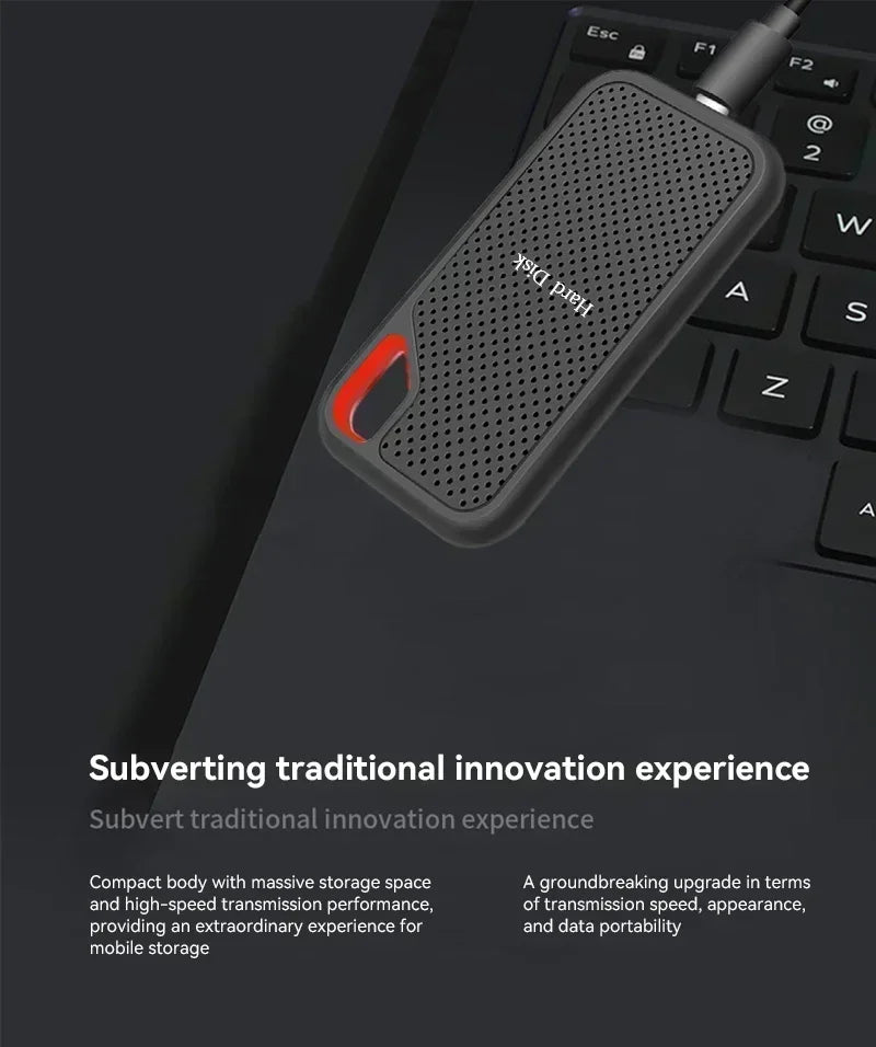 External Hard Drive 1TB Portable SSD High-speed Solid State Drive 128TB Large Capacity Hard Disk Storage Device for Laptops/Mac