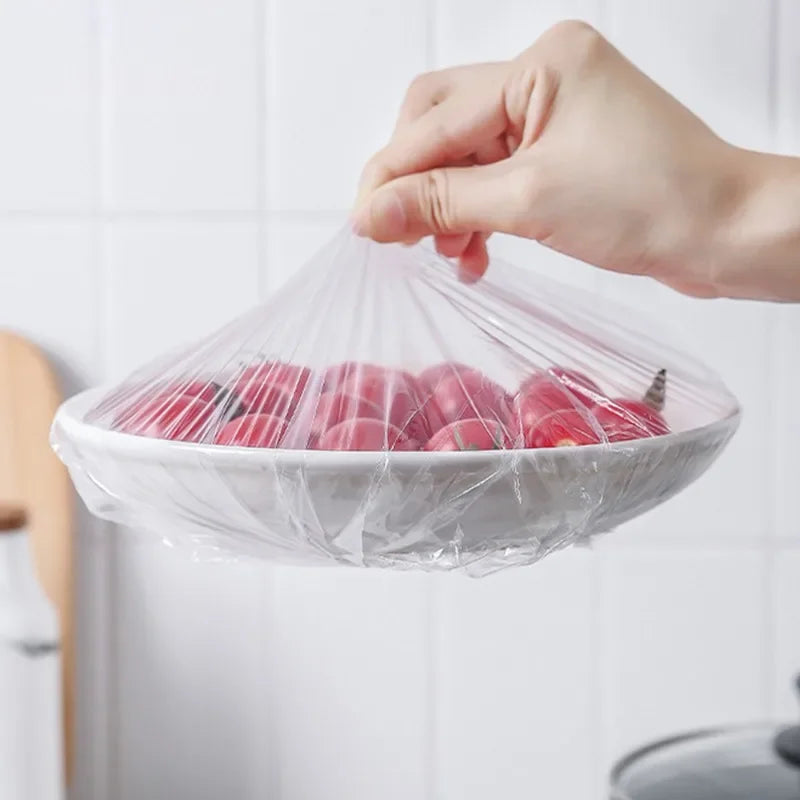 Colorful Disposable Food Cover Elastic Wrap Food Covers Fresh-keeping Lid Plate Kitchen Nylon Colorful Storage Bags