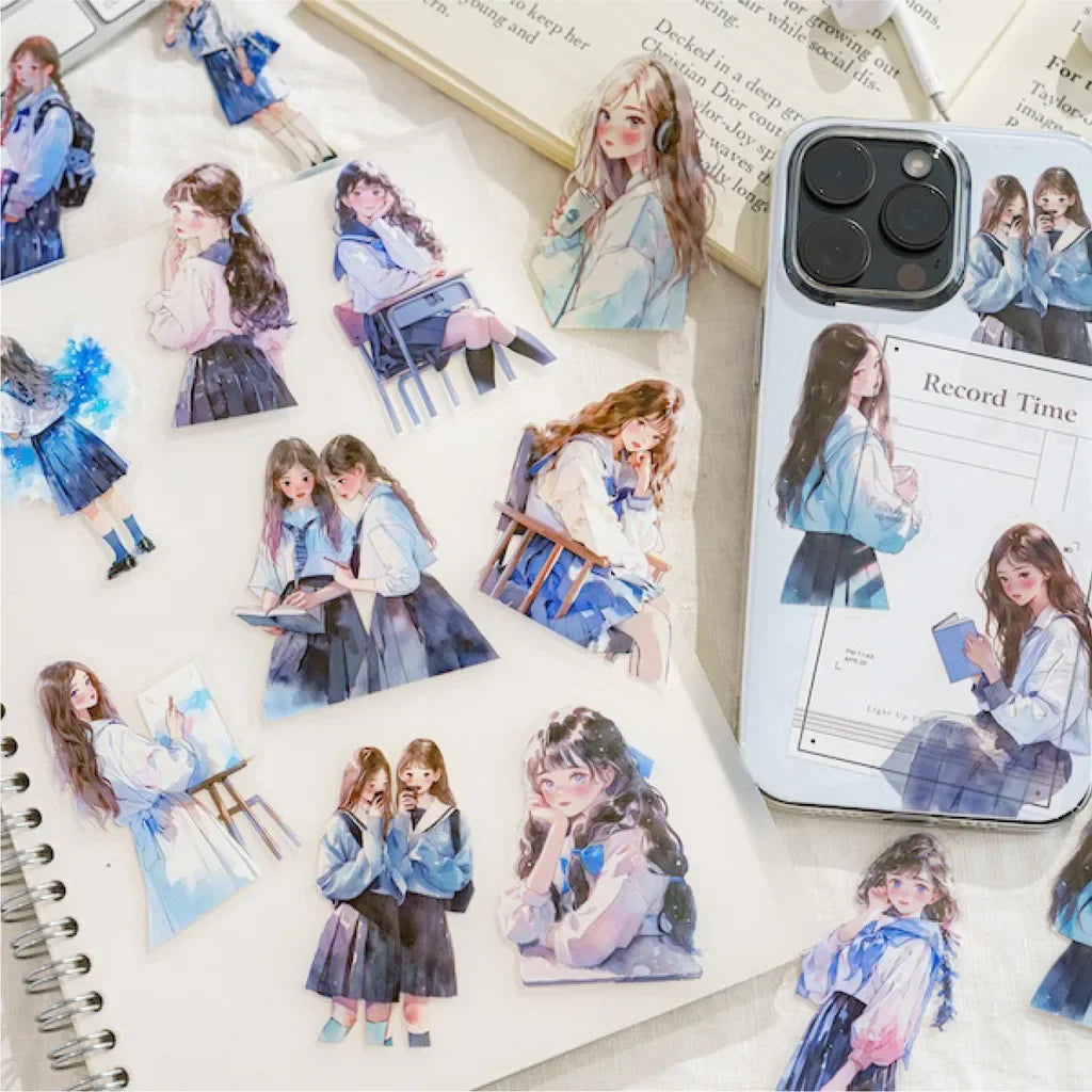 30pcs/pack Cute Cartoon Stickers DIY Scrapbooking Collage Junk Journal Creative Stationery Craft  Stickers