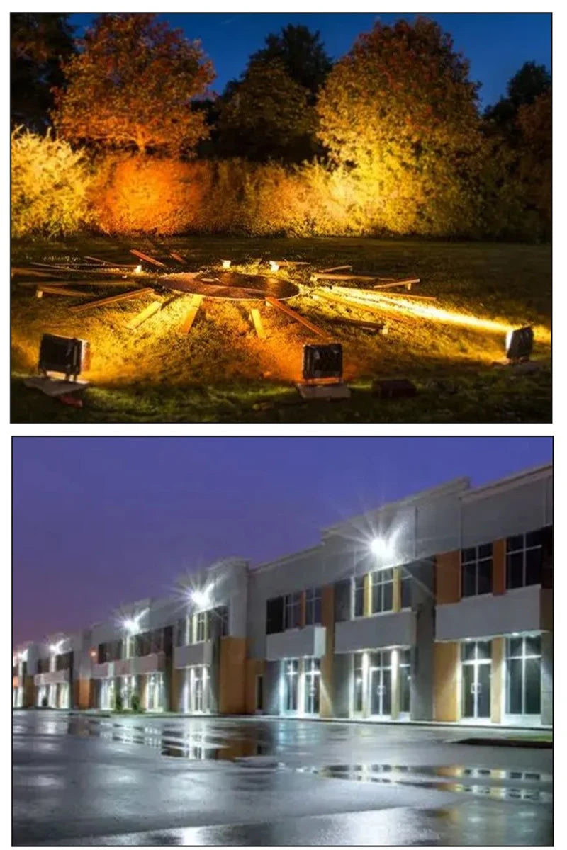 LED Floodlight Outdoor IP66 Waterproof Path Light Spotlight 10W 20W 30W 50W 100W 200W Outdoor Garden Porch Courtyard Lamp AC220V