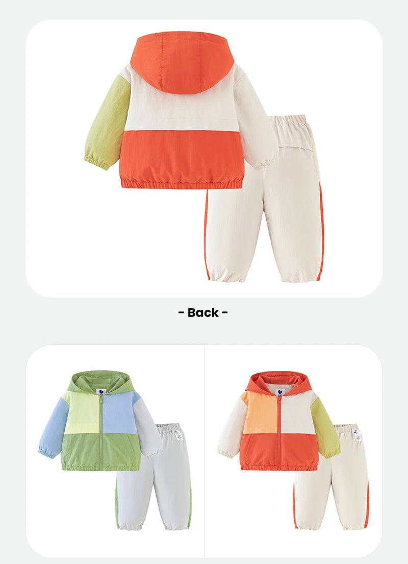 Mini Bala Unisex Kids Outdoor Long Sleeve Set 2025 New Full Comfortable Hooded Top-and-Long Trousers