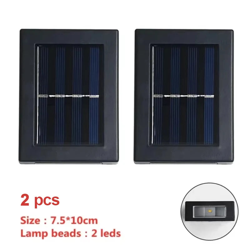 Solar LED Outdoor Light Solar Lighting Sensor Lamp Streetlights Exterior Garden Decoration Garland Waterproof Solar Wall Light