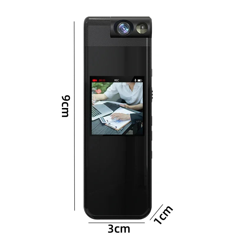 Mini Camera 1080P 2K HD Body Cam Portable Small Digital Video Recorder Police Night Vision Miniature Camcorder 1.3 Inch Bodycam