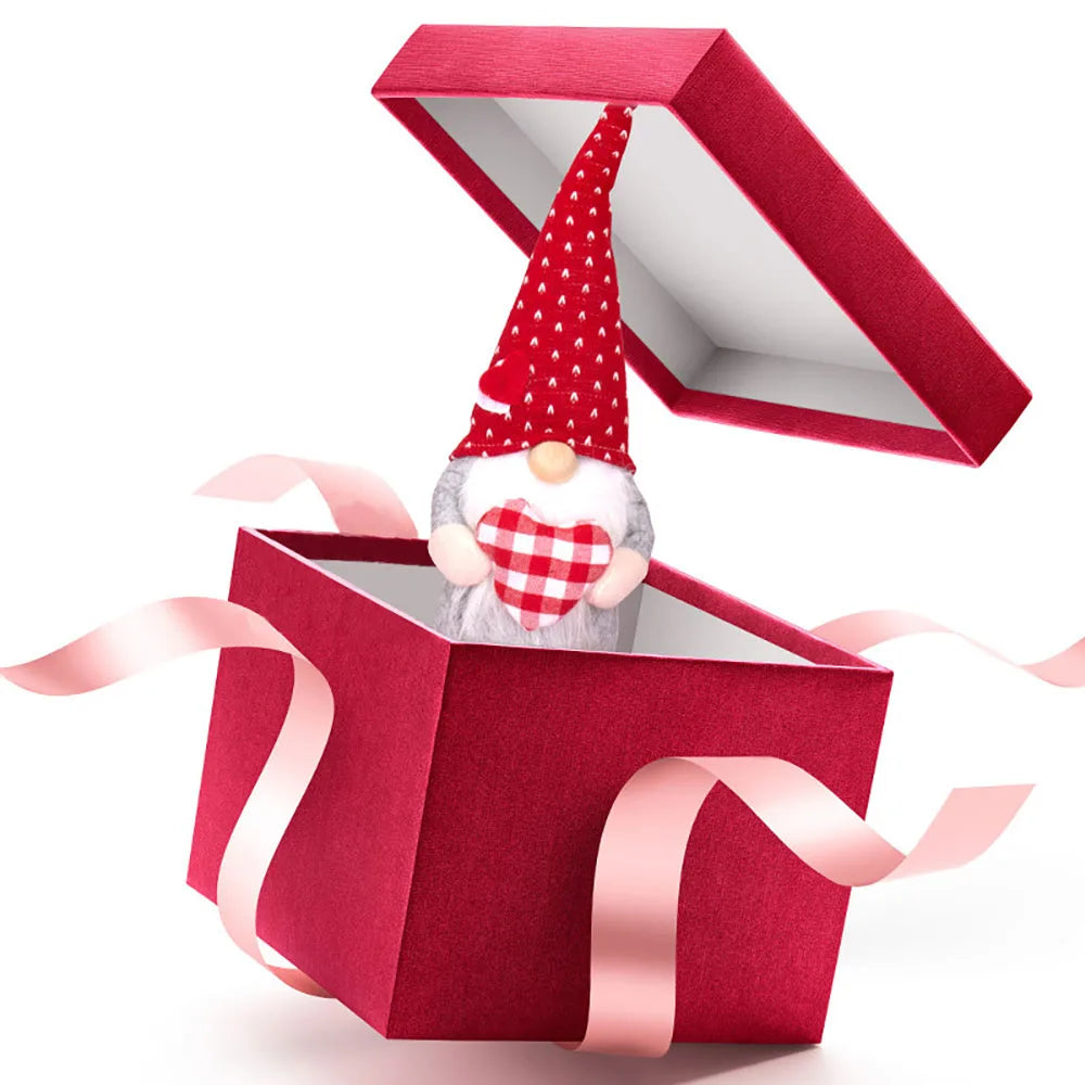 1 Love Rudolf Faceless Elderly Couple Doll Window Display Mother Valentine's Day Decoration Gift