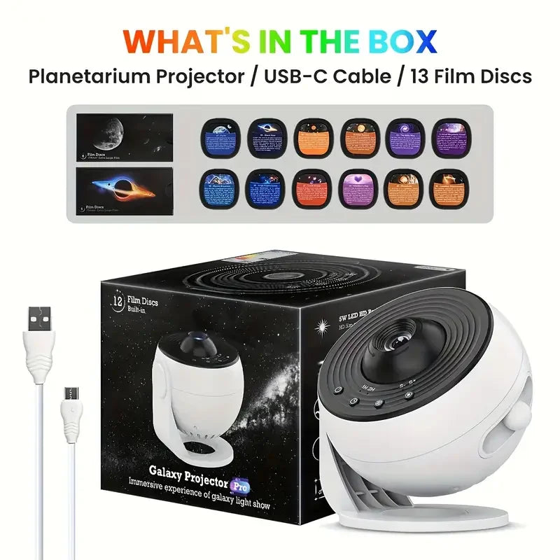 Pro Night Light Galaxy Projector Starry Sky Projector 360° Rotate Planetarium Lamp For Kids Bedroom Valentines Day Wedding Deco