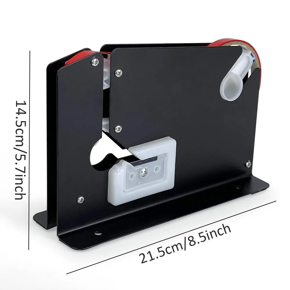 1-pack black metal tape cutter - comes with 6 rolls of tape, suitable for quick sealing of fruit and vegetable packaging.
