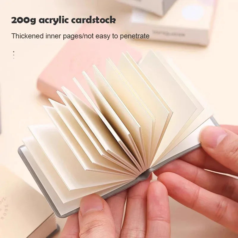 15Pcs 50x50mm Pocket Drawing Book Blank Water Color Thick Paper Mini Sketchbook 200g 48sheets Marker Painting Paper Art Supplies