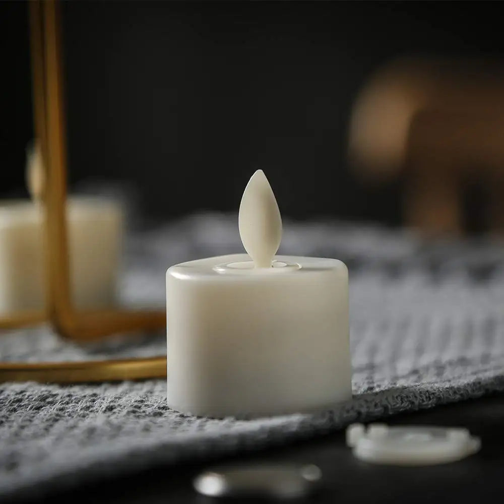 1Pcs LED Candle Light Remote Battery Operated Electric Decorative Candles Flickering Moving Wick Christmas Swing Candle Lamps