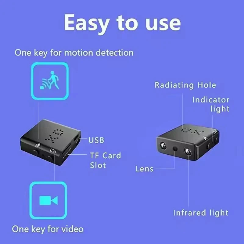 1080P HD Mini Wifi Camera XD Wire Camera Smart Home Security indoor Anti-theft IP Camera Video Voice APP Real-time Cam