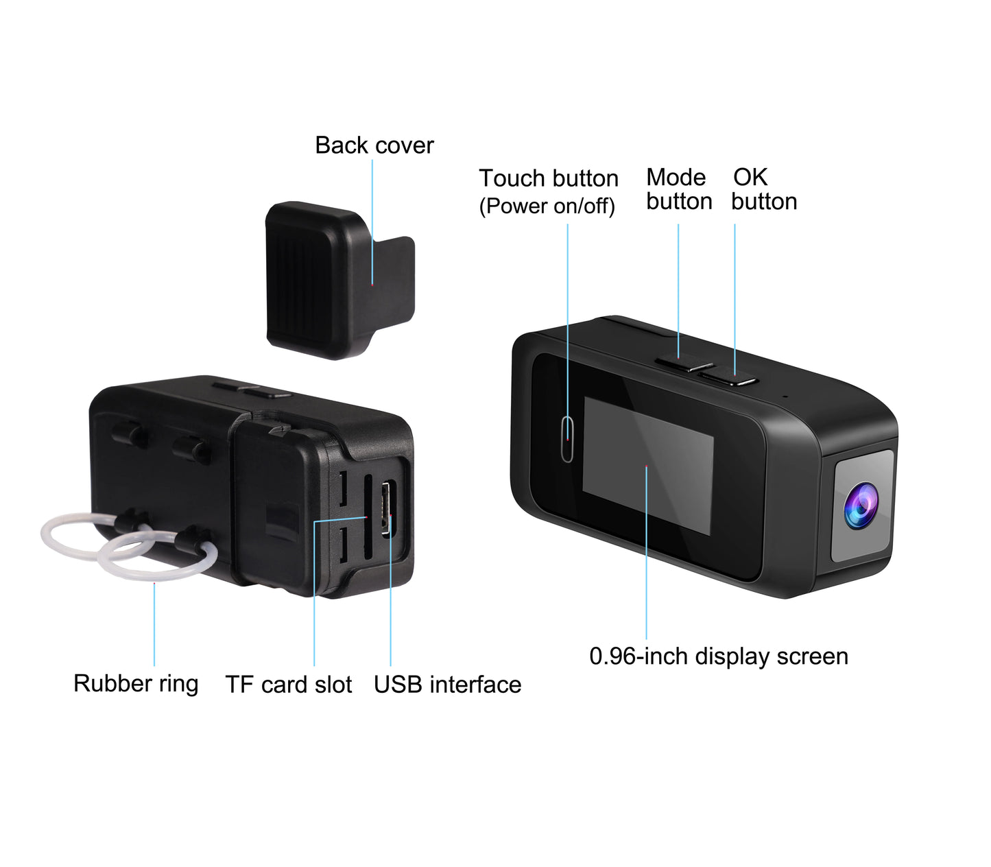 NEW Glasses Wearable Mini Pocket Camera 1080P Portable Digital Video Recorder Body Camera Head Mounted Miniature Camcorde Screen