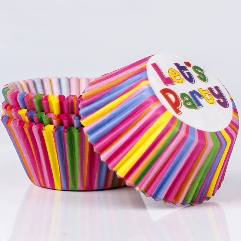 100Pcs/pack Cake Muffin Cupcake Paper Cups Cake Box Cupcake Liner Kitchen Baking Accessories Cake Mold Decorating Tools