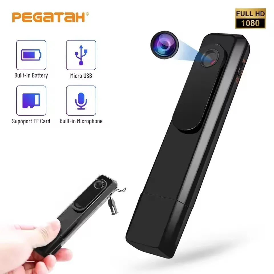 Full HD 1080P Mini Body Camera  Wearable Body Pen Cam Digital Small Sport DV Micro Camcorder  Portable Pocket Cam USB Pulg