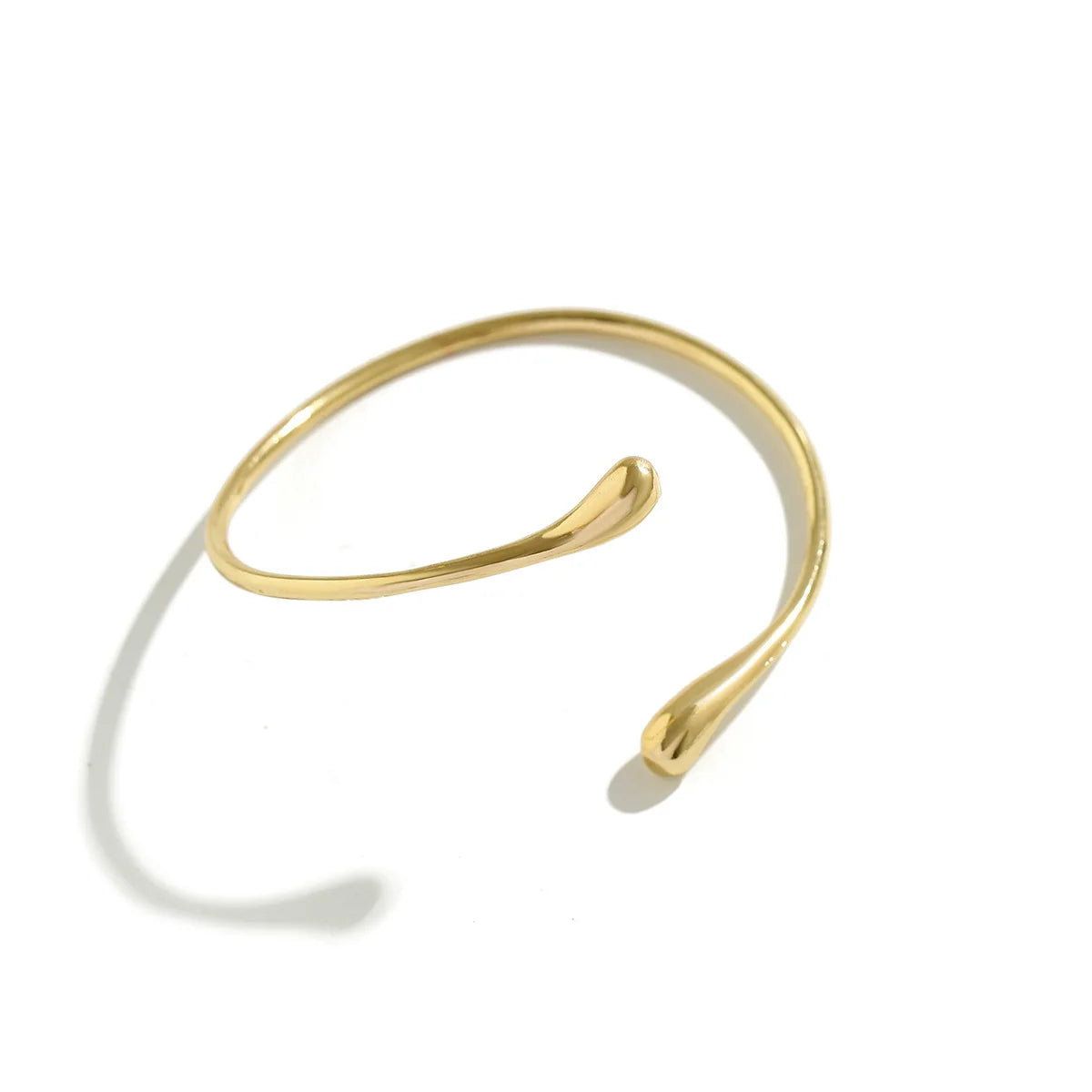 FTCY Vintage Simple Upper Arm Bracelet for Women Trendy Geometric Water Drop Shape Bangles Adjustable Women's Jewelry