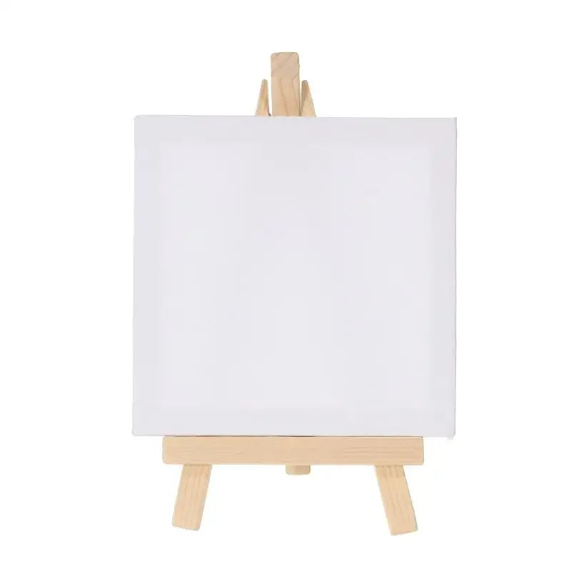 12pcs Artists 5 Inch Mini Easel +3 Inch X3 Inch Mini Canvas Set Painting Kids Craft DIY Drawing Small Table Easel for School