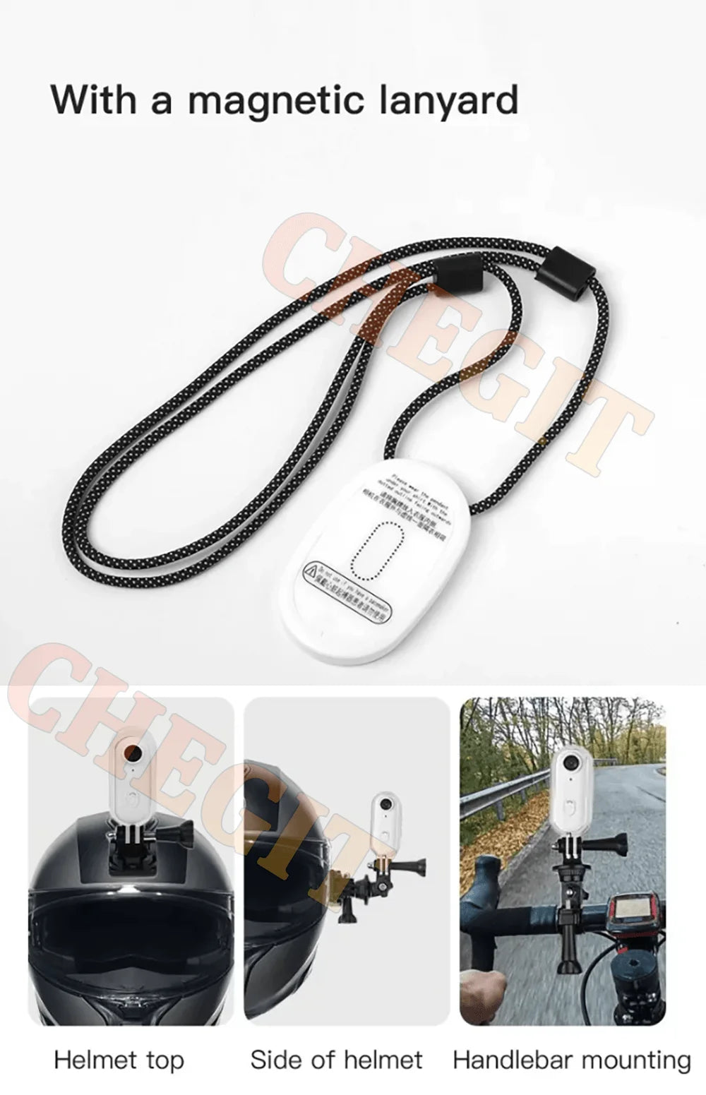 4K FHD POV Collar Cam Small Sports Camera Magnetic Necklace Pets Camcorder Mini Wireless WiFi H88 Bodycam Recording Vlog Selfie