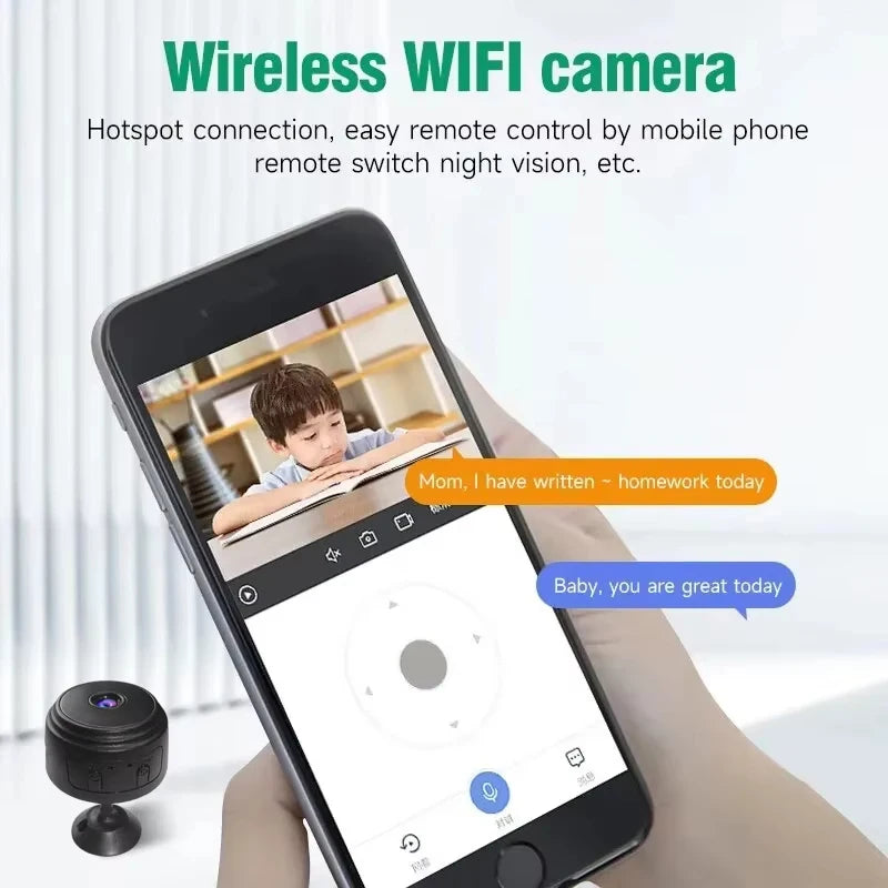 Monitoring Camera Mobile 1080P HD WiFi Surveillance Cameras Sensor Camcorder Web Video Smart Home Safety Wireless Security Camer