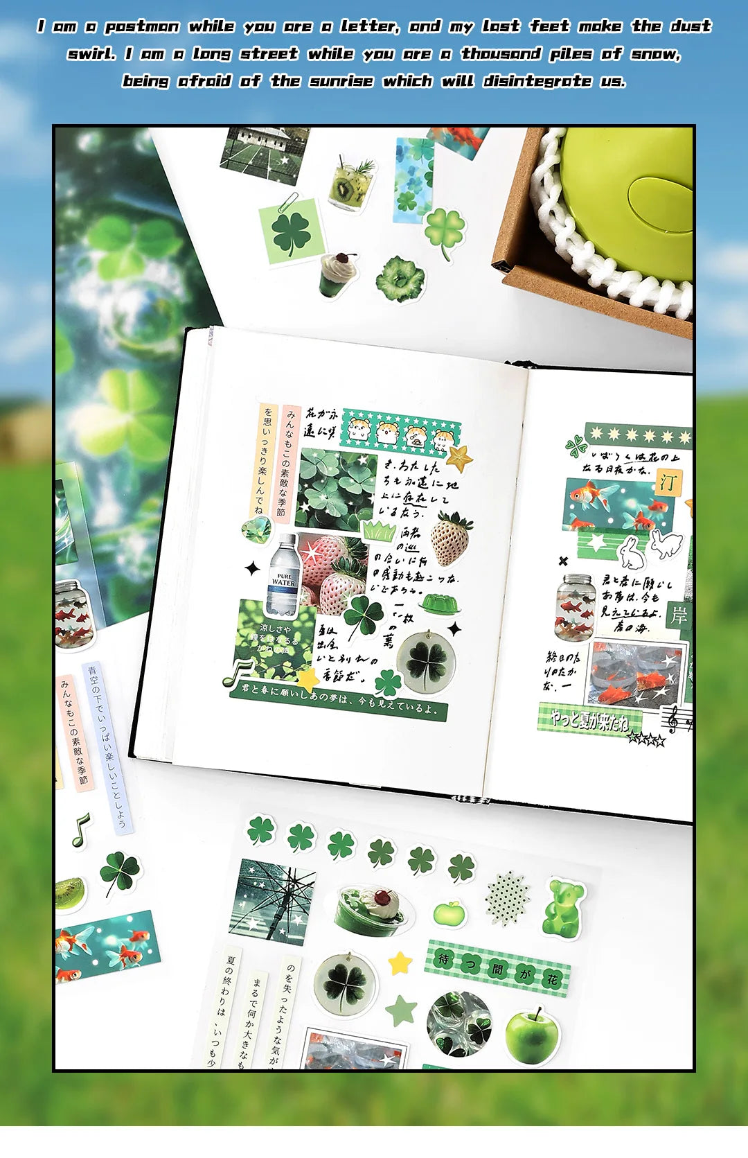 2sheets Kawaii Japanese Childhood Memories Die cut Adhesive Sticker Junk Journal Collage Decoration Scrapbook Diary Cute Sticker