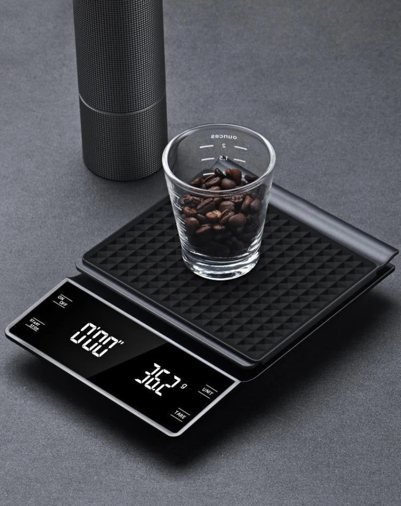 3kg/0.01g Precision Kitchen Scale with Timer-Digital Food Scale for Baking, Cooking&Coffee Brewing (LCD Display, Home Chef Tool)