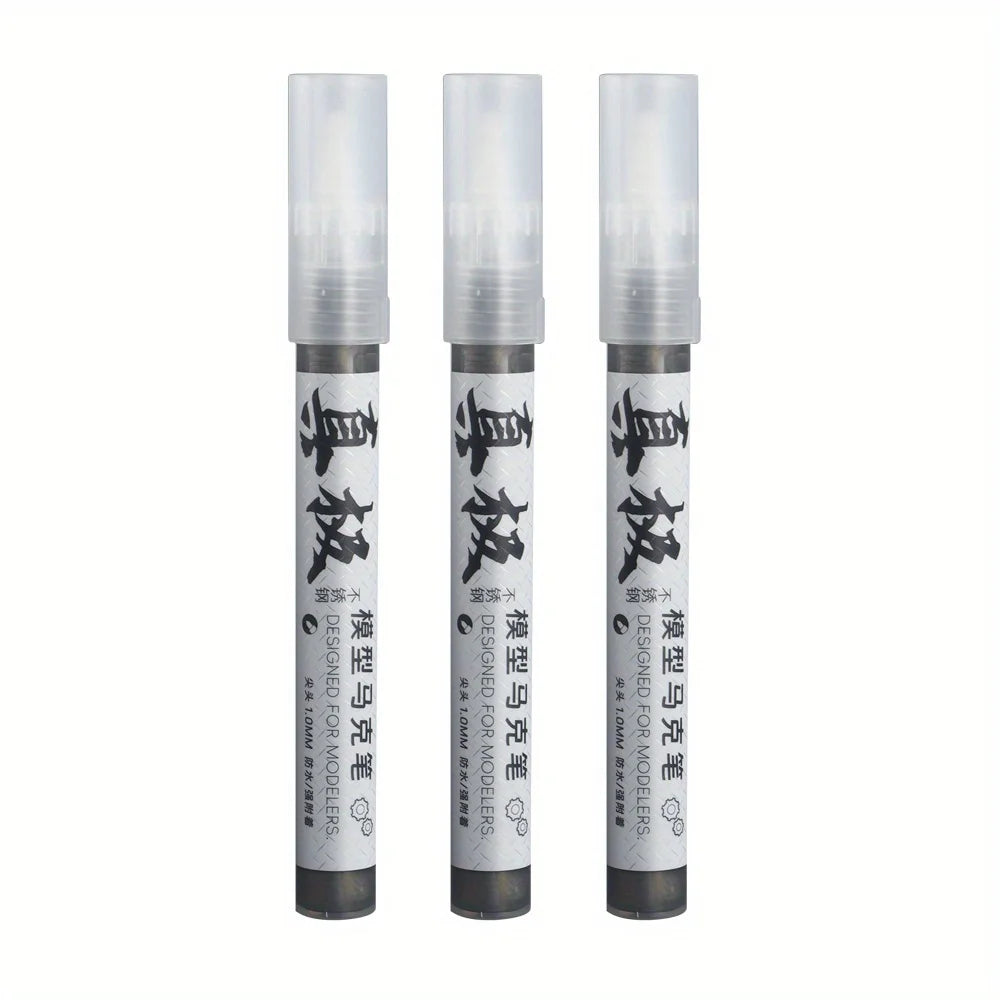 8 Colors Set Metallic Marker Pen 1mm DIY Reflective Paint Pen Permanent Gold SILVER Marker Touch Up, Model Painting, Marking
