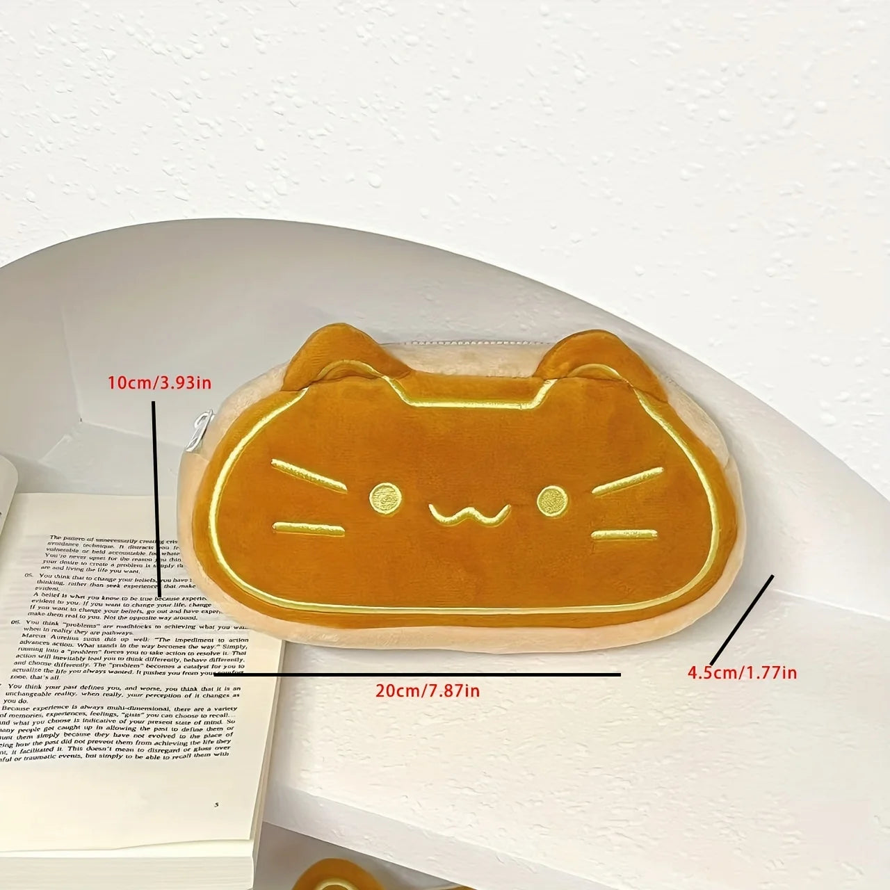 Caramel Cat Plush Pen Case - Large Capacity, Perfect Birthday Gift for Primary and Secondary School Students
