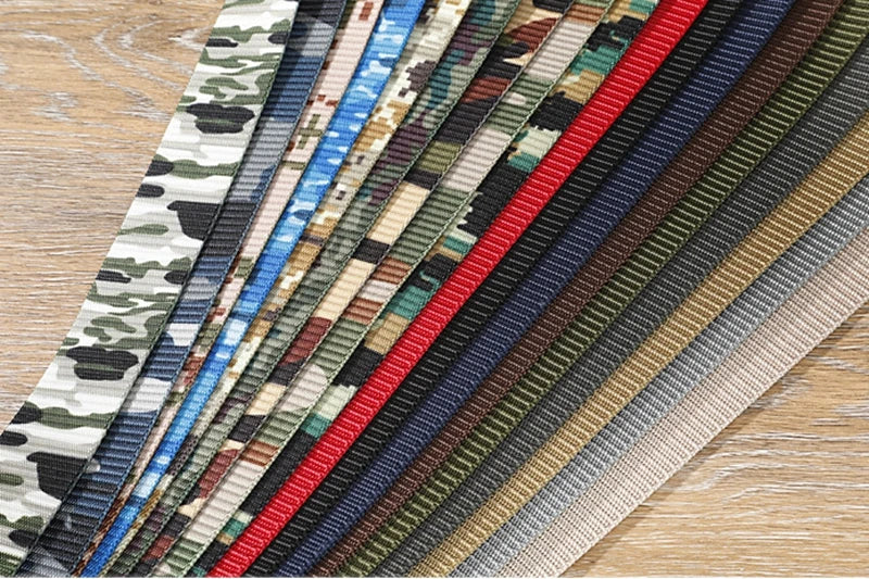 38mm Tactical Waist Belt Unisex Lightweight Weave Fabric with Plastic Buckle for Airport Security Men Women Camouflage Style