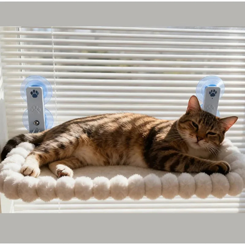 New Winter Cat Hammock Window Habitat Cat Sunbathing Glass Hanging Suction Cup Balcony Pet Nest Foldable Pet Bed Cat Supplies
