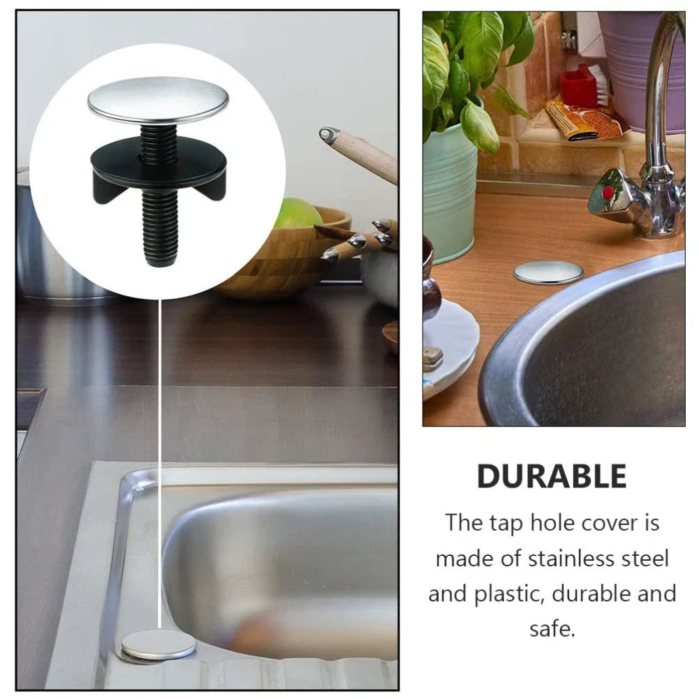 Stainless Steel Kitchen Sink Tap Hole Blanking Plug Stopper Basin Cover 45mm Kitchen Sink Hole Cover Faucet Hole Cover