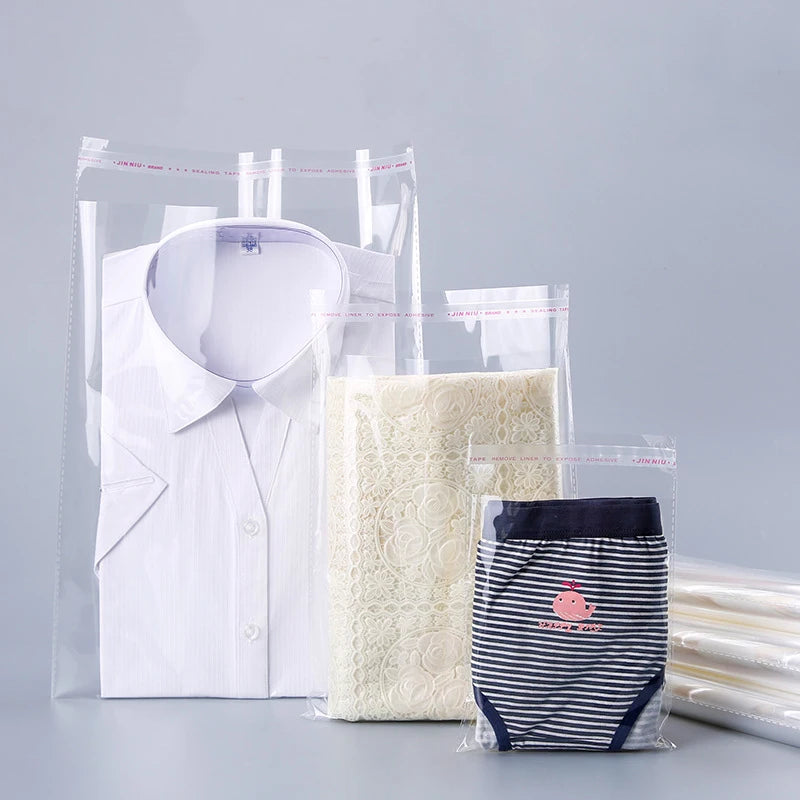 Plastic Clothing Packaging Bags Accessories Gifts Transparent Sealed Bags OPP Self-adhesive Bags Clothes Packaging Bags