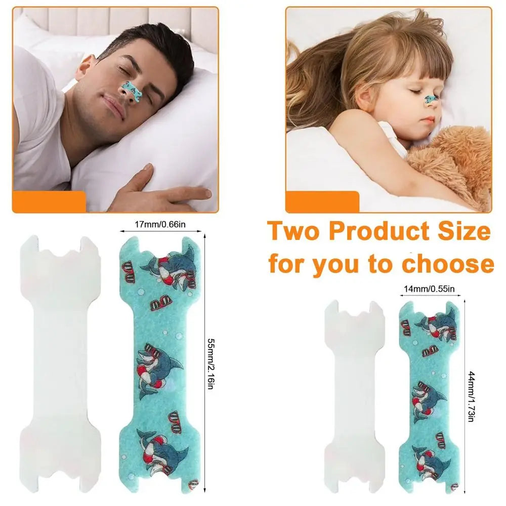 10pcs Nose Tape Cartoon Kids Nasal Strips 44x14mm/55x17mm Breathable Kids Breathing Strips Breathing Snoring Strips Boy Gril