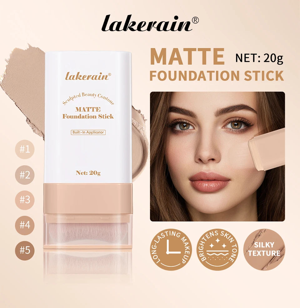 Stick Foundation Balm Serum Boosted Skin Tint Foundation Stick Smooth Plumper Hight Coverage Travel Bronze Foundation Stick Make