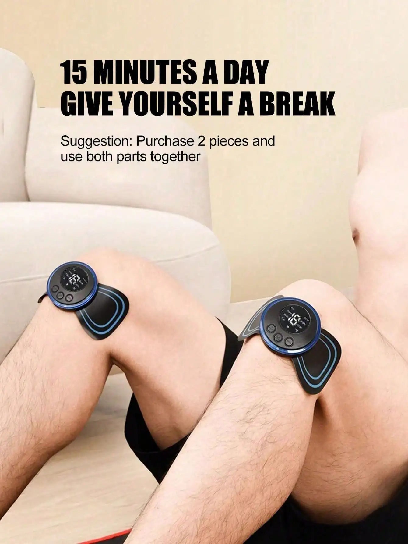 Mini Cervical Spine Patch Remote Control and Portable Massager with Patches for Full Body Massage with Multi-mode Adjustment